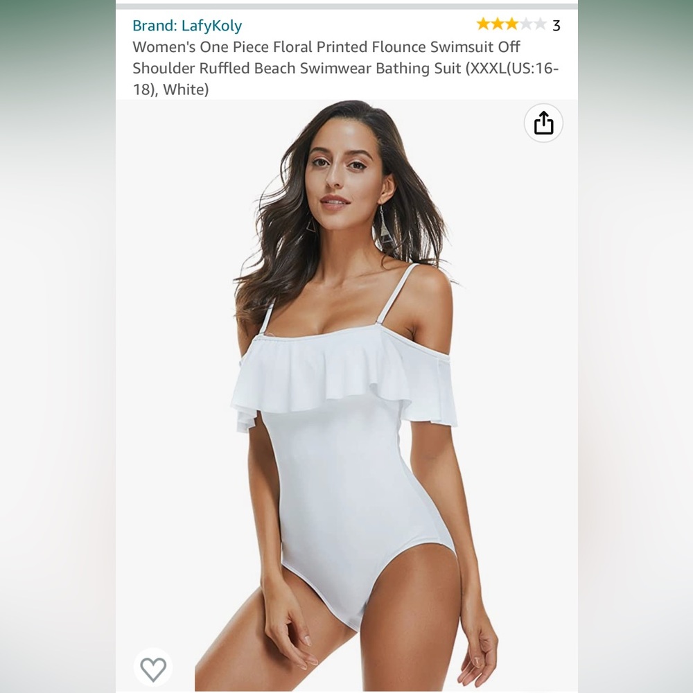 White one piece swimsuit